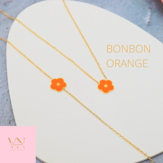 COLLIER BONBON ORANGE